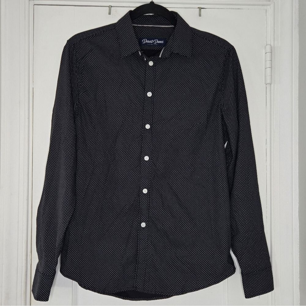 Desert Dunes Button-Down Shirt - Men's Small - Navy